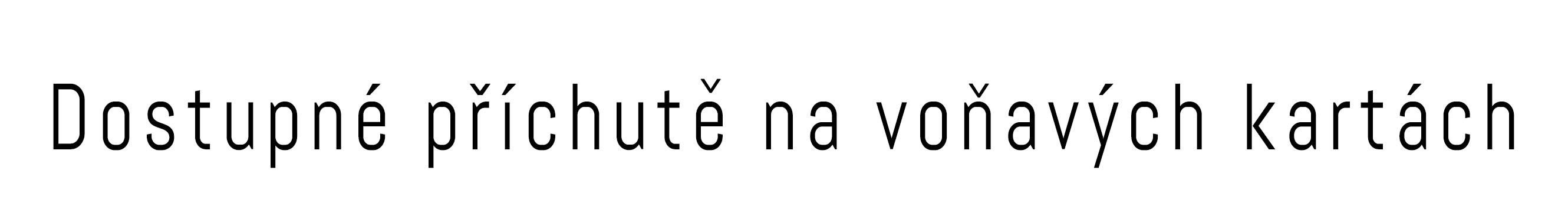 Dostupné příchutě na voňavé karty